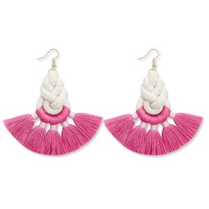Boucle d'oreille macramé technique