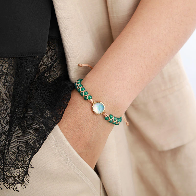 Bracciale macramè con perla