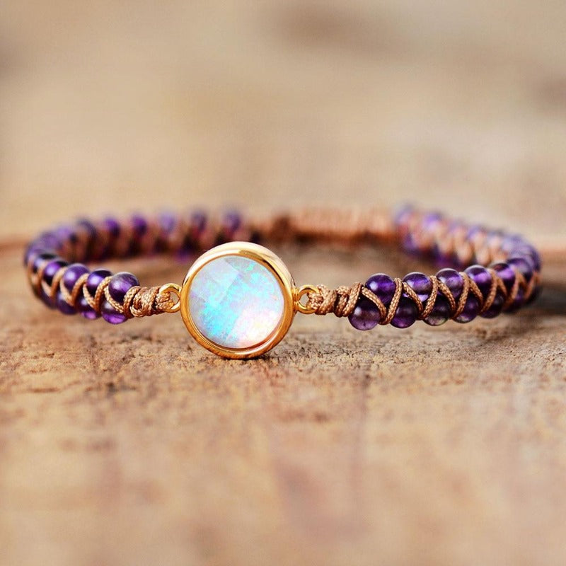 Bracciale macramè con perline