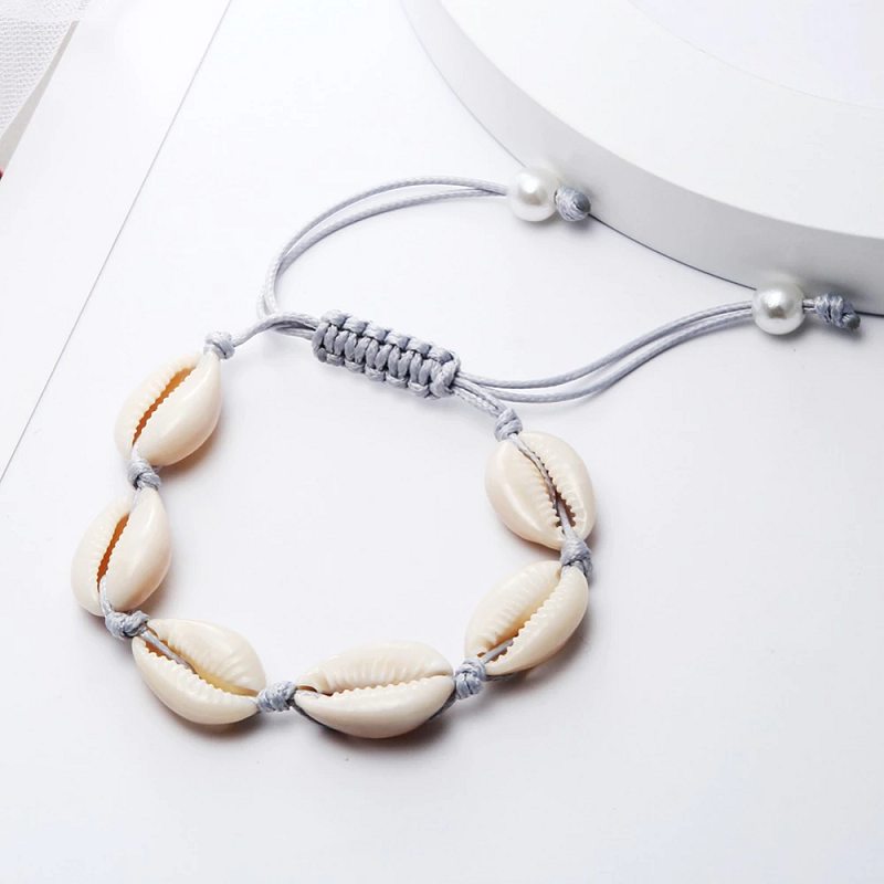 Braccialetto di conchiglie macramè - immagine 9