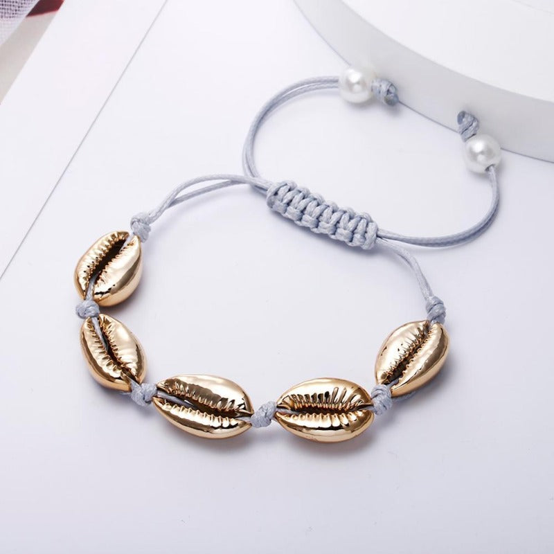 Braccialetto di conchiglie macramè - immagine 7