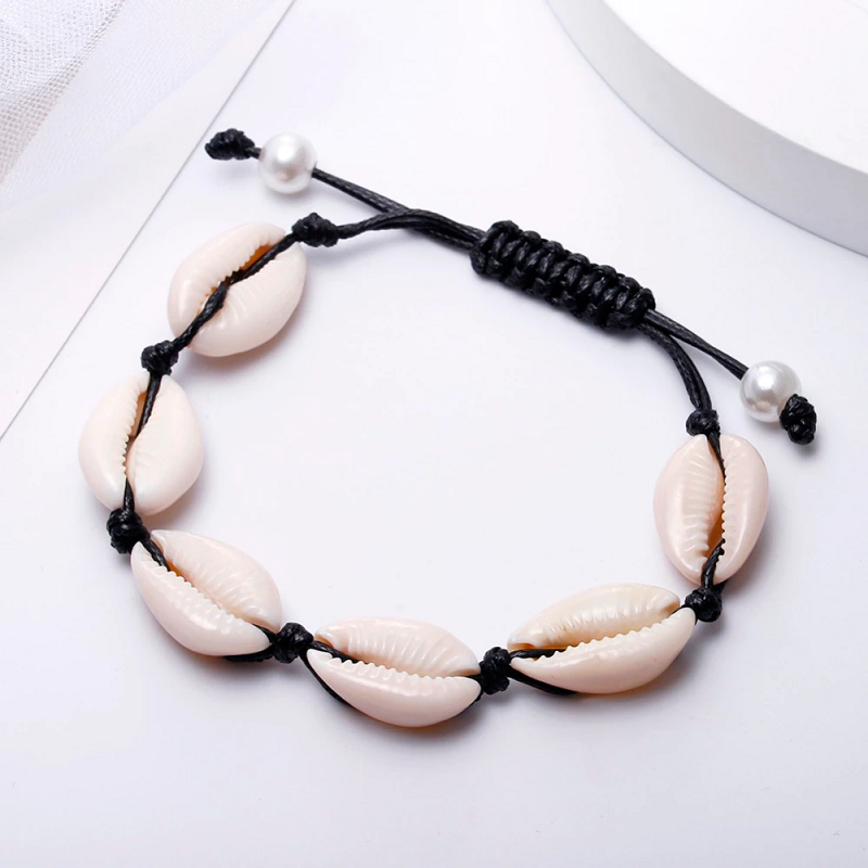 Braccialetto di conchiglie macramè - immagine 6
