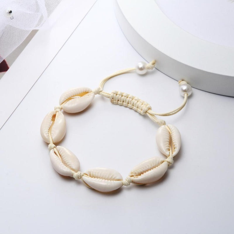 Braccialetto di conchiglie macramè - immagine 3