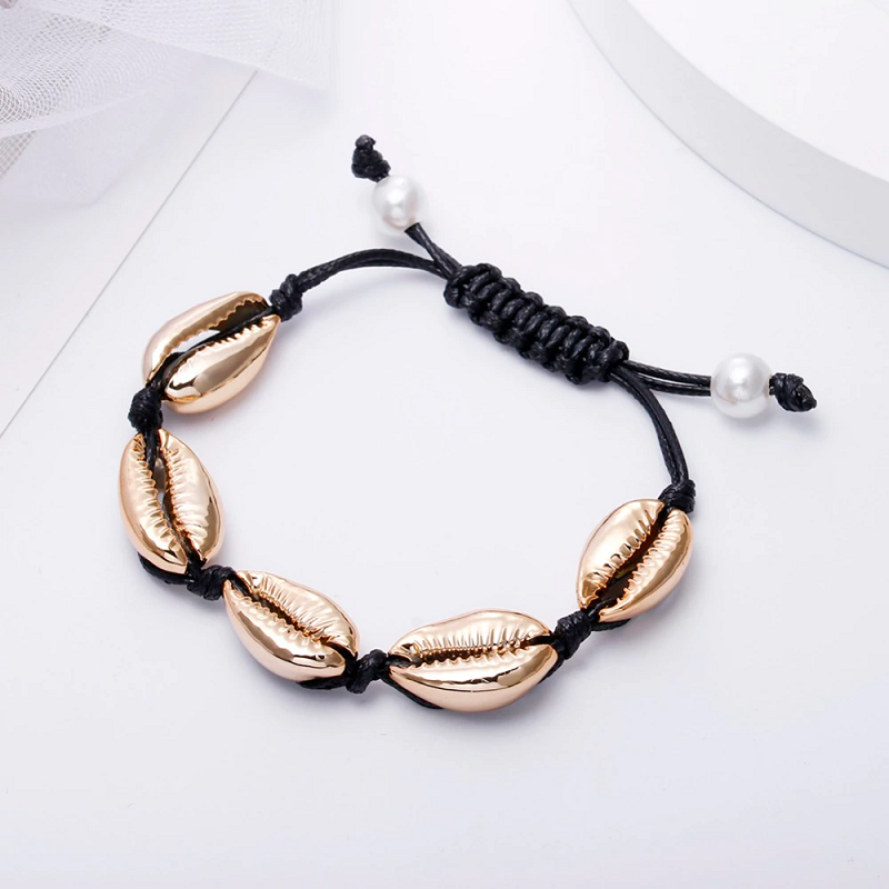 Braccialetto di conchiglie macramè - immagine 4