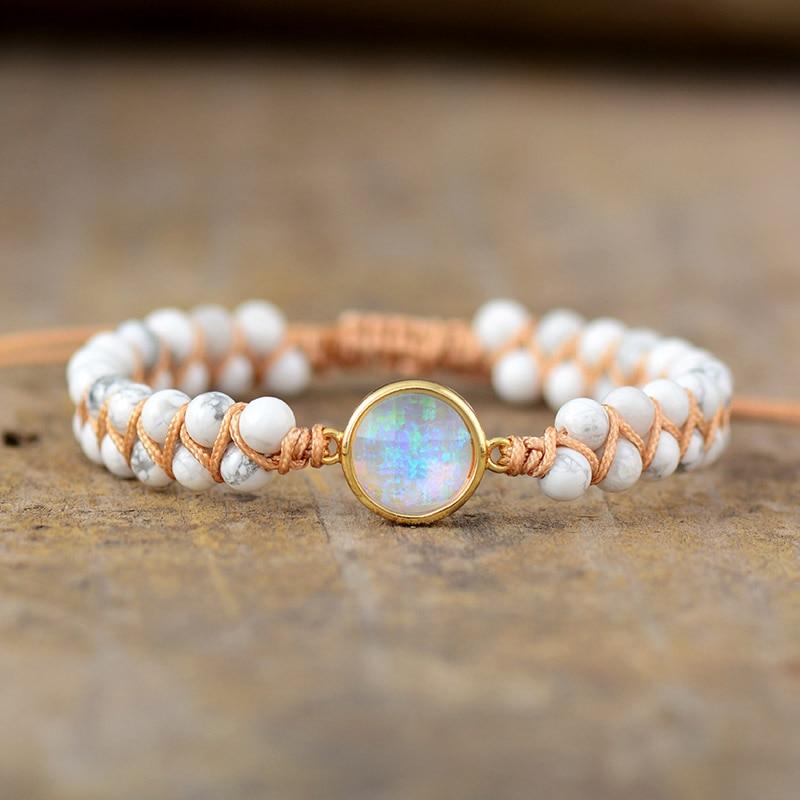 Bracciale in macramè e perle