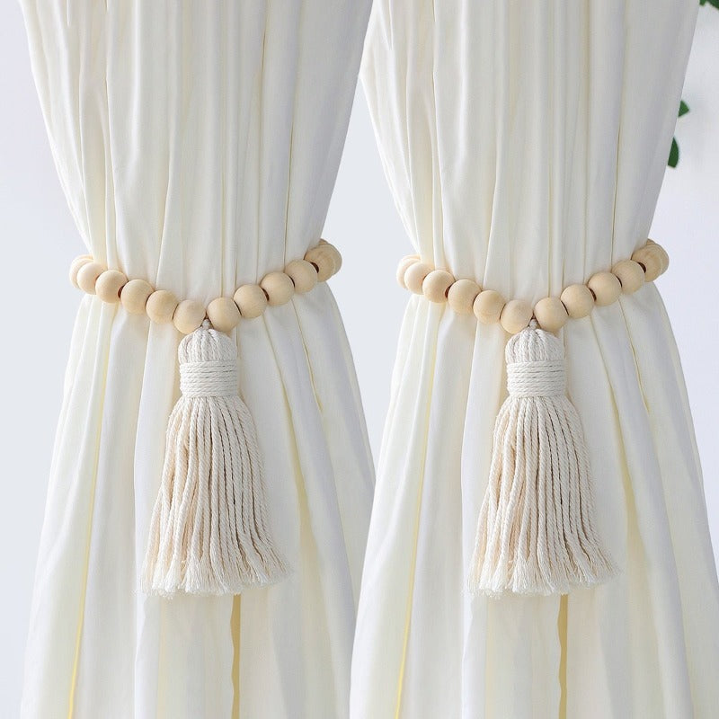 Fermatende con perline in macramè
