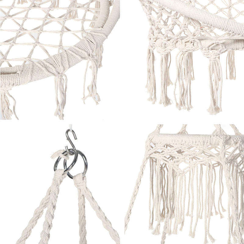 Sedia sospesa in macramè - immagine 4