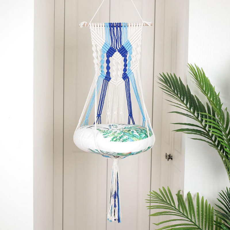 Hamac macramé chat