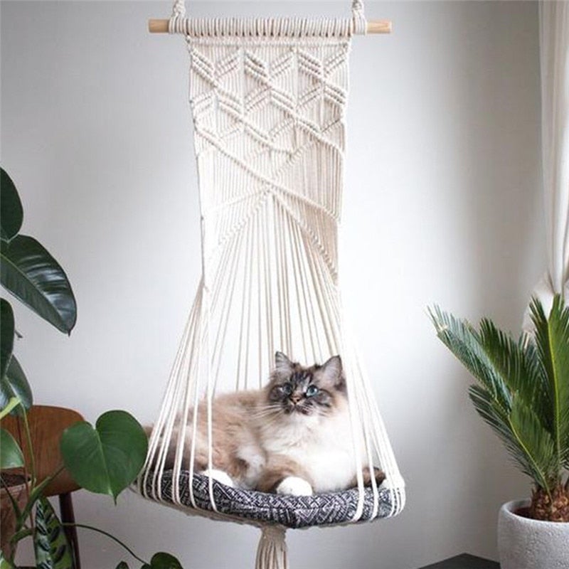 Amaca per gatti in macramè