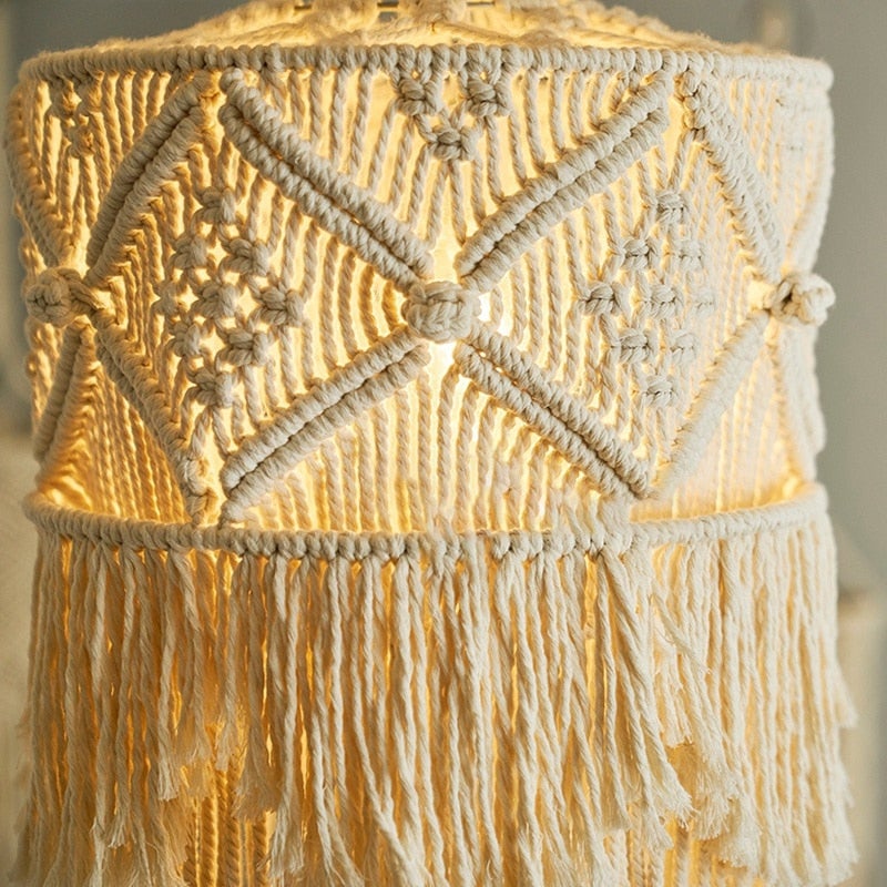 Lampadario in macramè - immagine 2