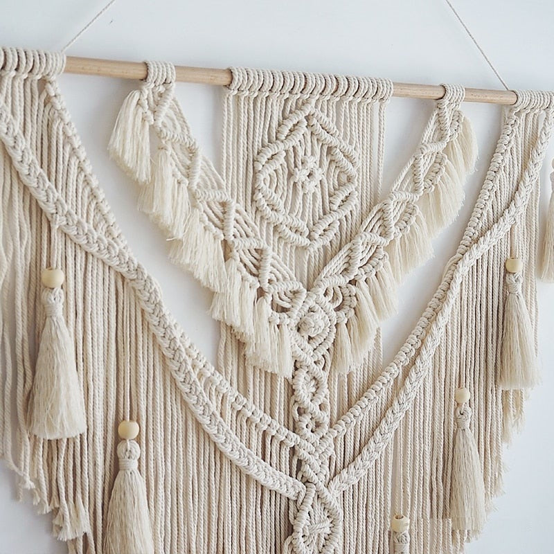 Foglia da parete in macramè - immagine 2