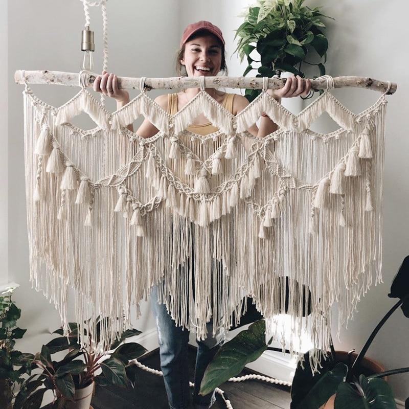 Arazzo gigante in macramè