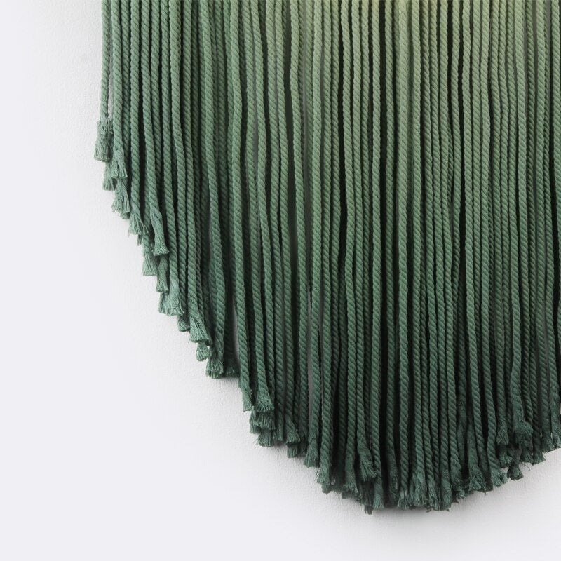 Arazzo da parete in macramè verde - immagine 4