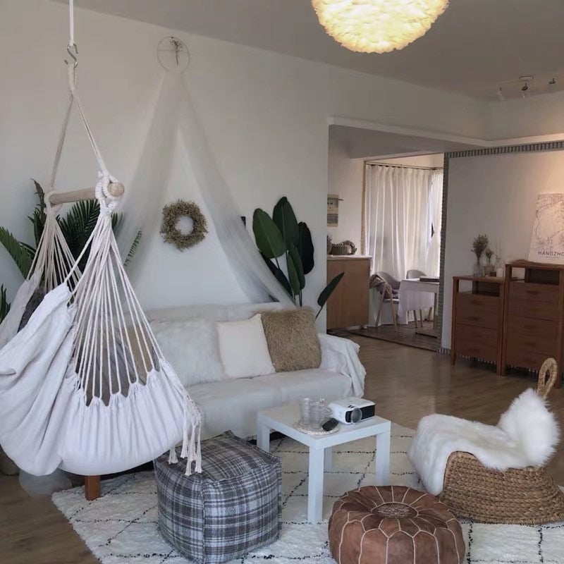 Seduta in amaca in macramè - immagine 3