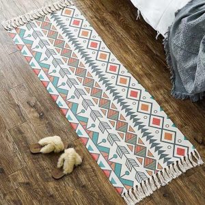 Tapis macramé rectangulaire