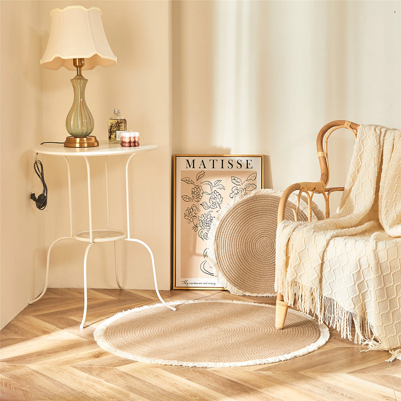 Tappeto rotondo in macramè - immagine 3
