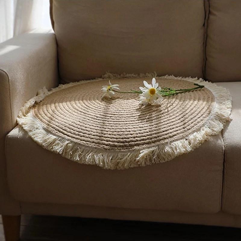 Tappeto rotondo in macramè - immagine 5